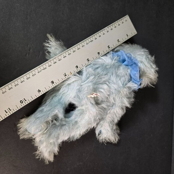 River Hills Bears by Edda Seiple - Blue Mohair Jointed Bear Ruffle Collar 11" - Picture 11 of 12